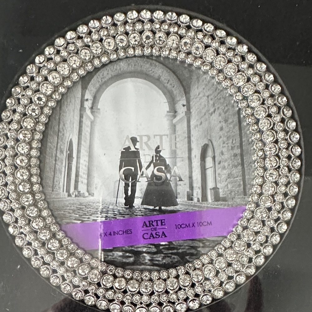 Arte de Casa Photo Frame Set of 3 Assorted With Crystal Jewel Border Brand New - Picture 3 of 7